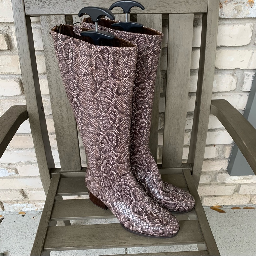 Born Audrina snake print boots